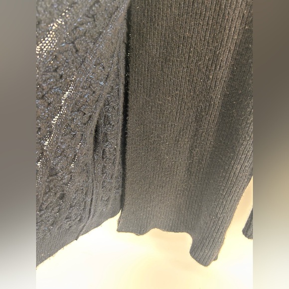 Stella McCartney asymmetric wrap knit sweater tunic blue sparkle black 44 US 8 - Picture 2 of 10